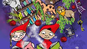 Varje dag får man öppna en lucka i BUU-klubbens adventskalender. En pappersjulkalender