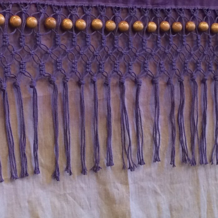 Färdig dekorationsfrans fringes macrame pattern