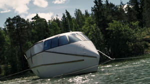 Den futuristiska båten Shalom.