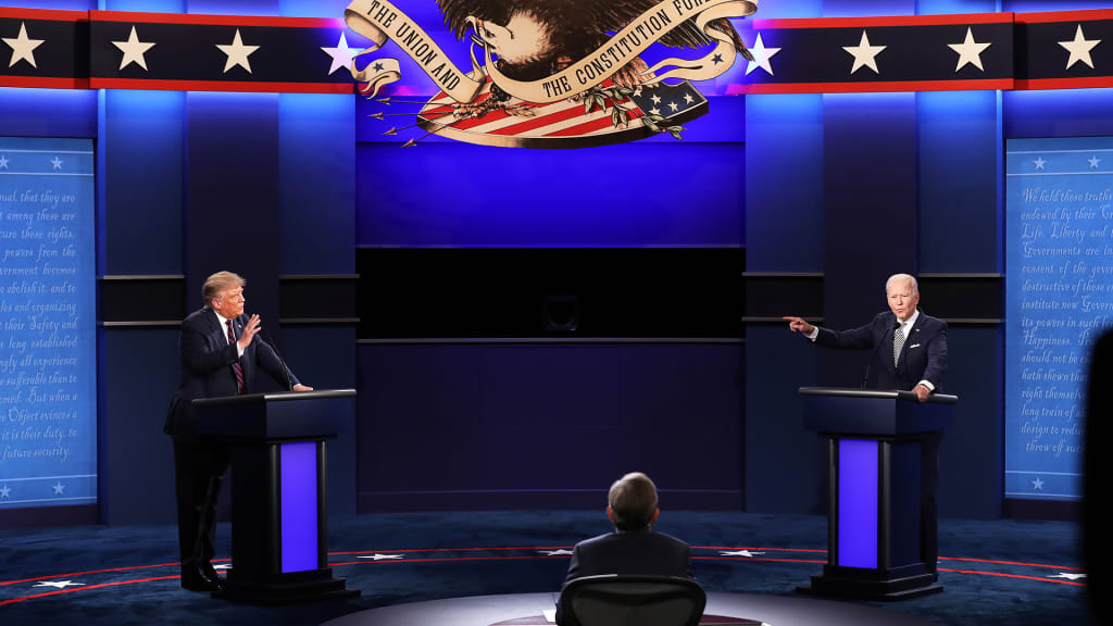 Presidentvalet I Usa Den Forsta Debatten Valet I Usa 2020 Tv Arenan Svenska Yle Fi