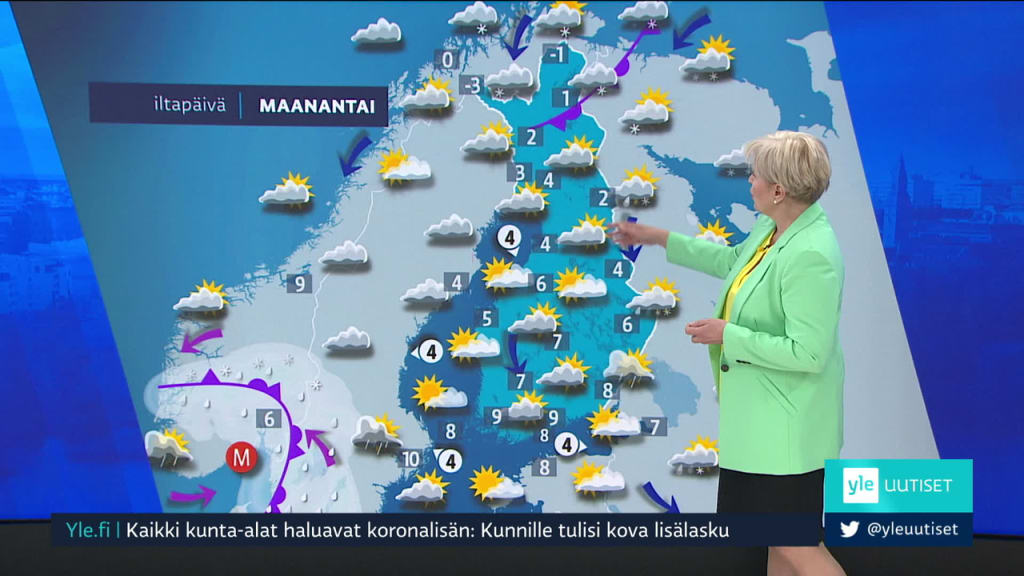 Saaennuste Klo 7 40 Saa Tv Areena Yle Fi