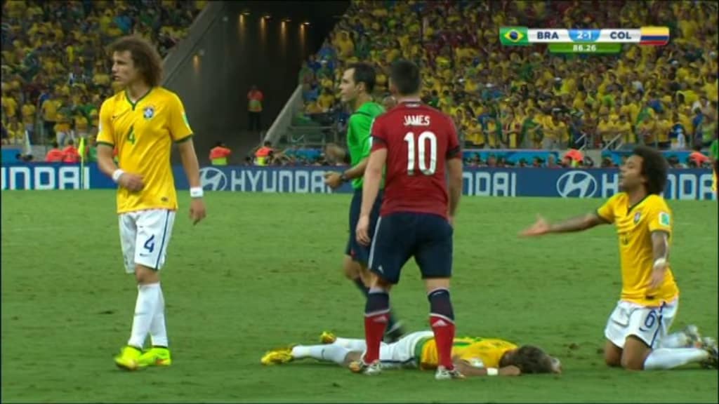 Jalkapallon Mm 2014 Neymar Loukkaantui Paareissa Kentalta