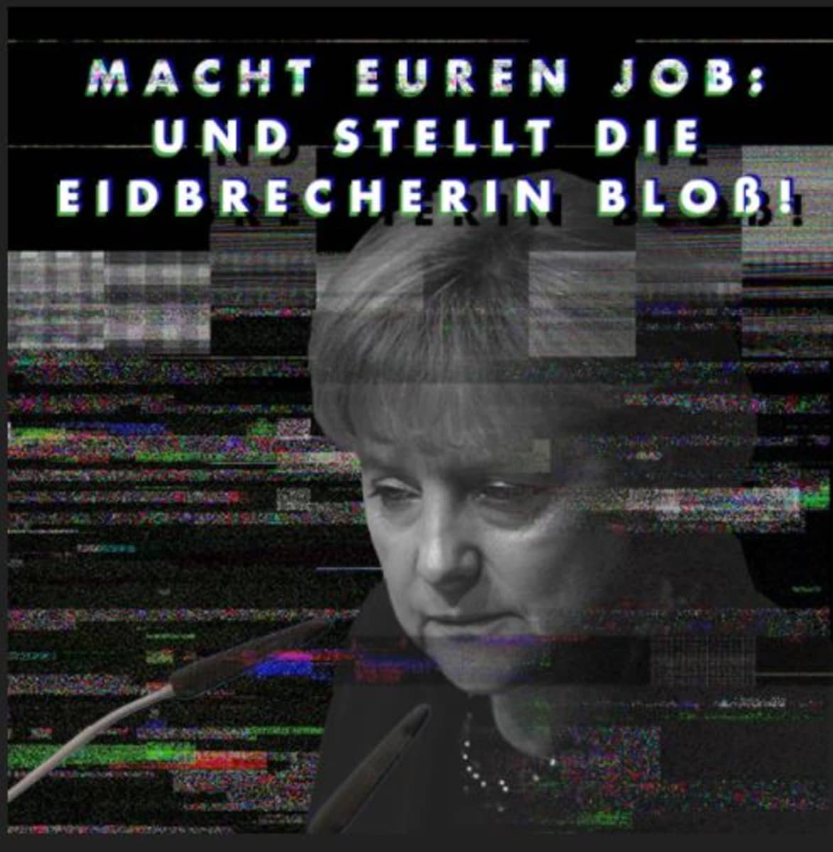 Kuvakaappaus Merkel  die Eidbrecherin -sivustolta 