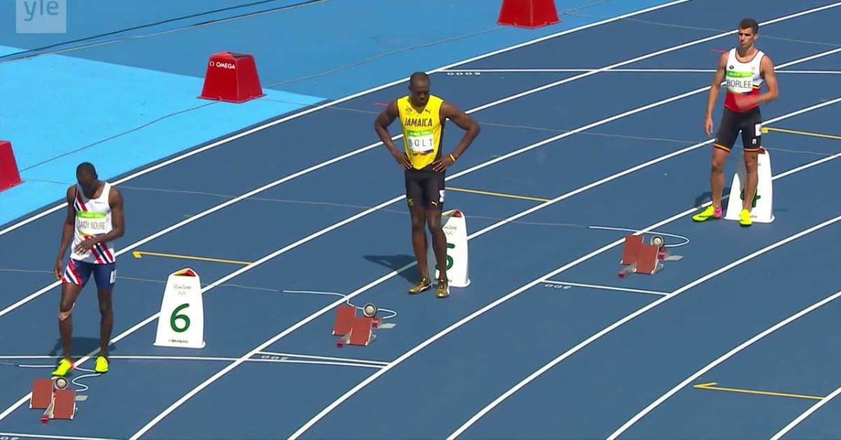 Video: Bolt aloitti olympiakultajahtinsa 200 metrillä: 