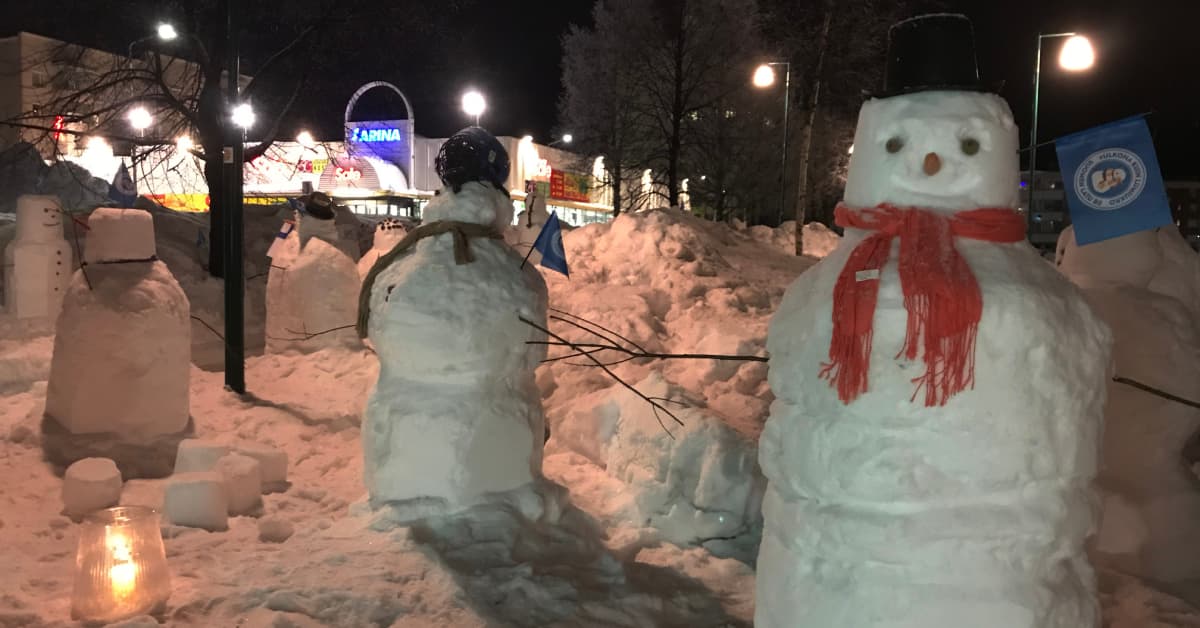 80 lumiukkoa valtasi kaupungin puiston – Suomen Ladun juhlavuoden tapahtuma  Torniossa | Yle Uutiset