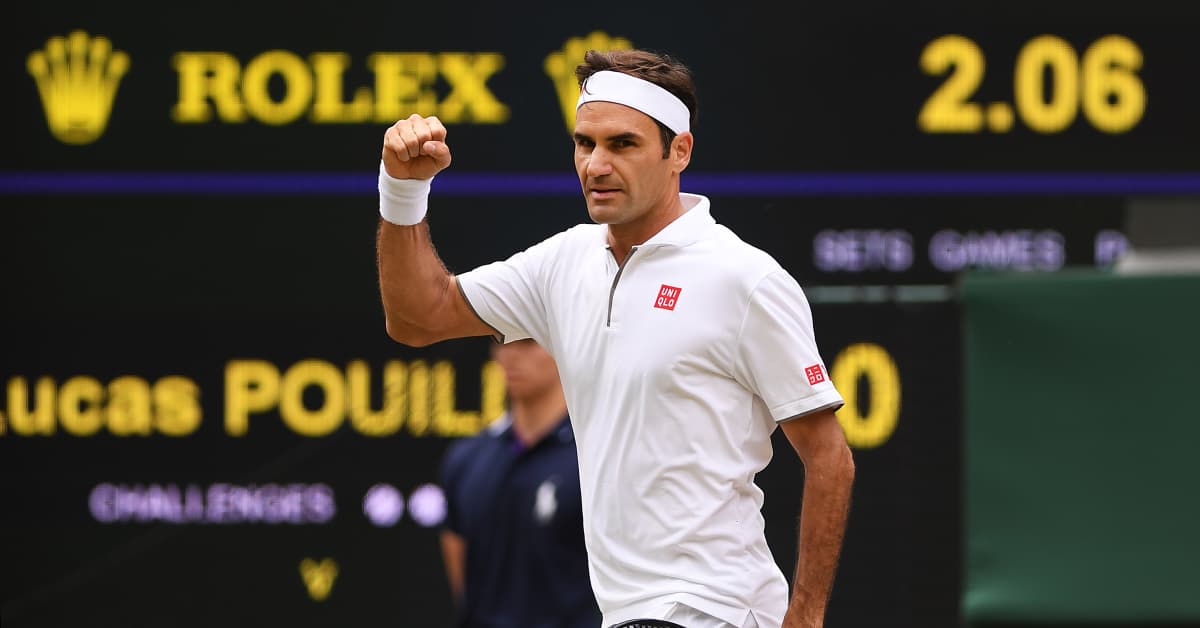 Wimbledonin kahdeksankertainen kuningas Roger Federer ylsi merkkipaaluun:  350 grand slam -otteluvoittoa