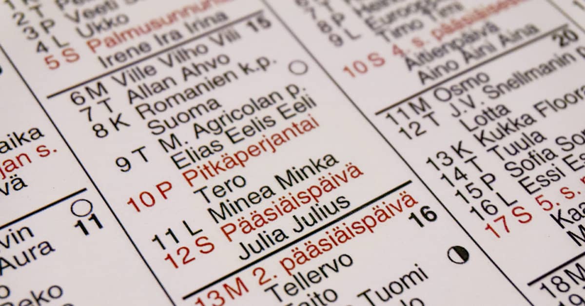 Hyvää nimipäivää Minka, Iita, Oula, Venni ja muut – nimimuoti vaihtelee yhä  nopeammin | Yle Uutiset