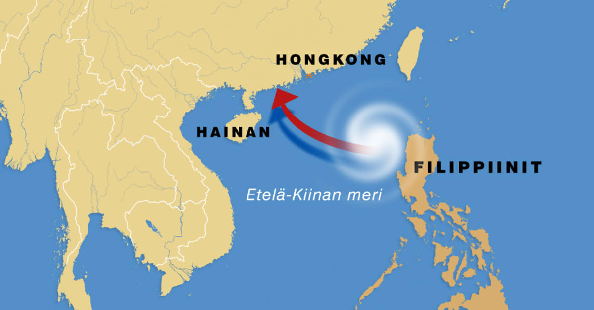 Filippiinejä riepotellut taifuuni jatkoi kohti Kiinaa | Yle Uutiset