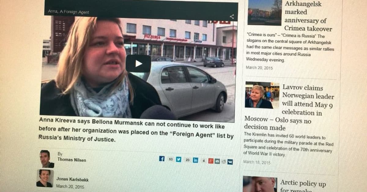 Ympäristöjärjestö Bellona leimattiin ulkomaan agentiksi Venäjällä | Yle