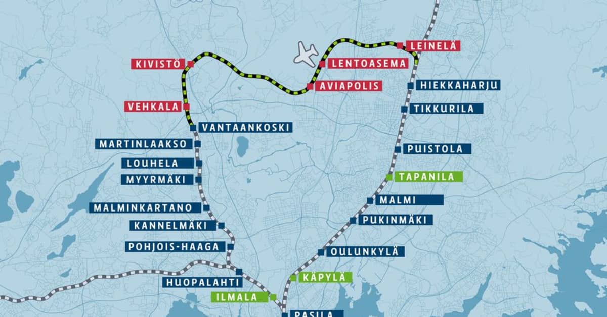 Kehäradan reittikartta