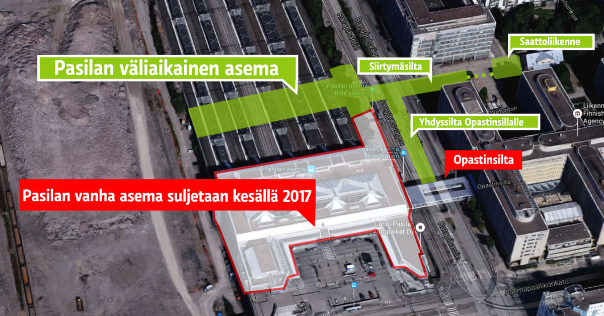 Suomen toiseksi vilkkain juna-asema muutosmyllyssä – Katso kartasta, miten  selvitä Pasilan solmussa | Yle Uutiset