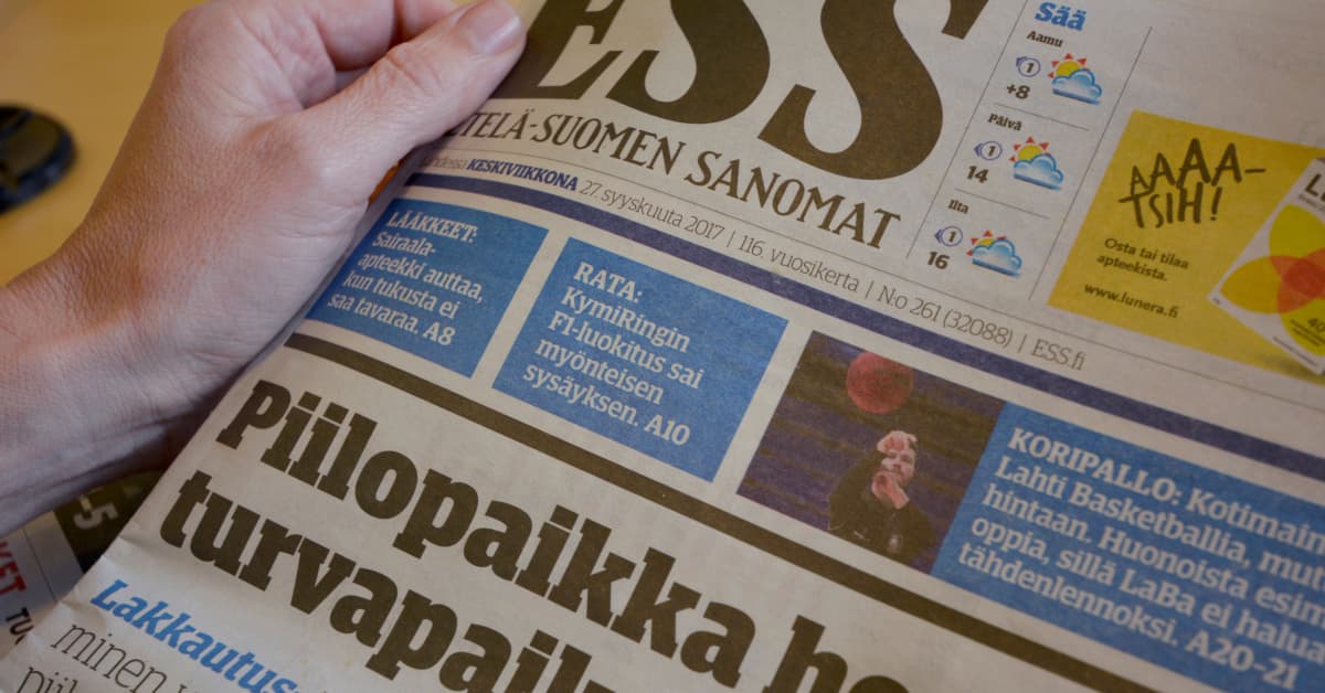 Etelä-Suomen Sanomien lukijamäärä notkahti – omistaja odottaa nopeaa  käännöstä parempaan | Yle Uutiset