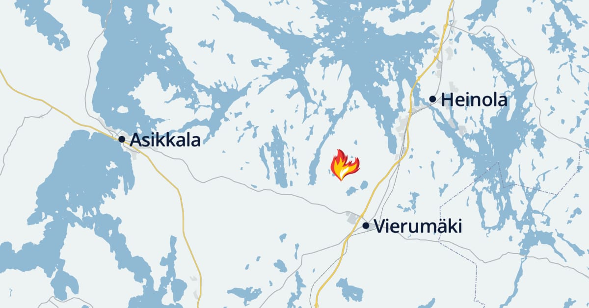 Asikkalassa paloi metsää 8 hehtaarin verran – kuuma sää ja hankala maasto  vaikeuttivat sammutustöitä | Yle Uutiset