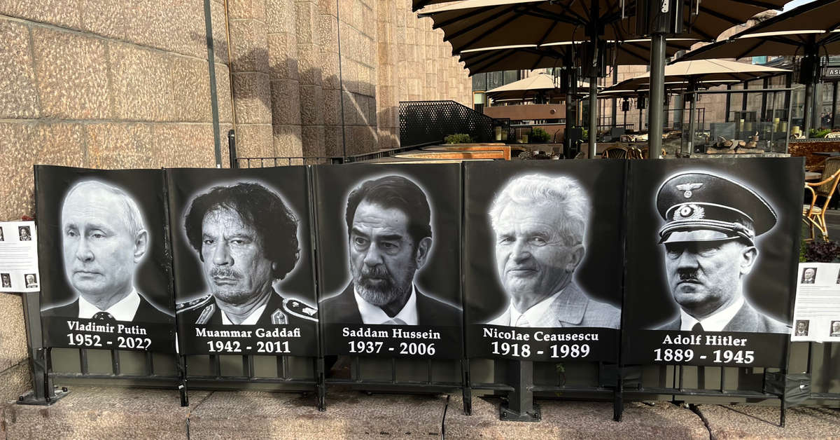 Poster display of dictators marks Putin's birthday in Helsinki | News ...