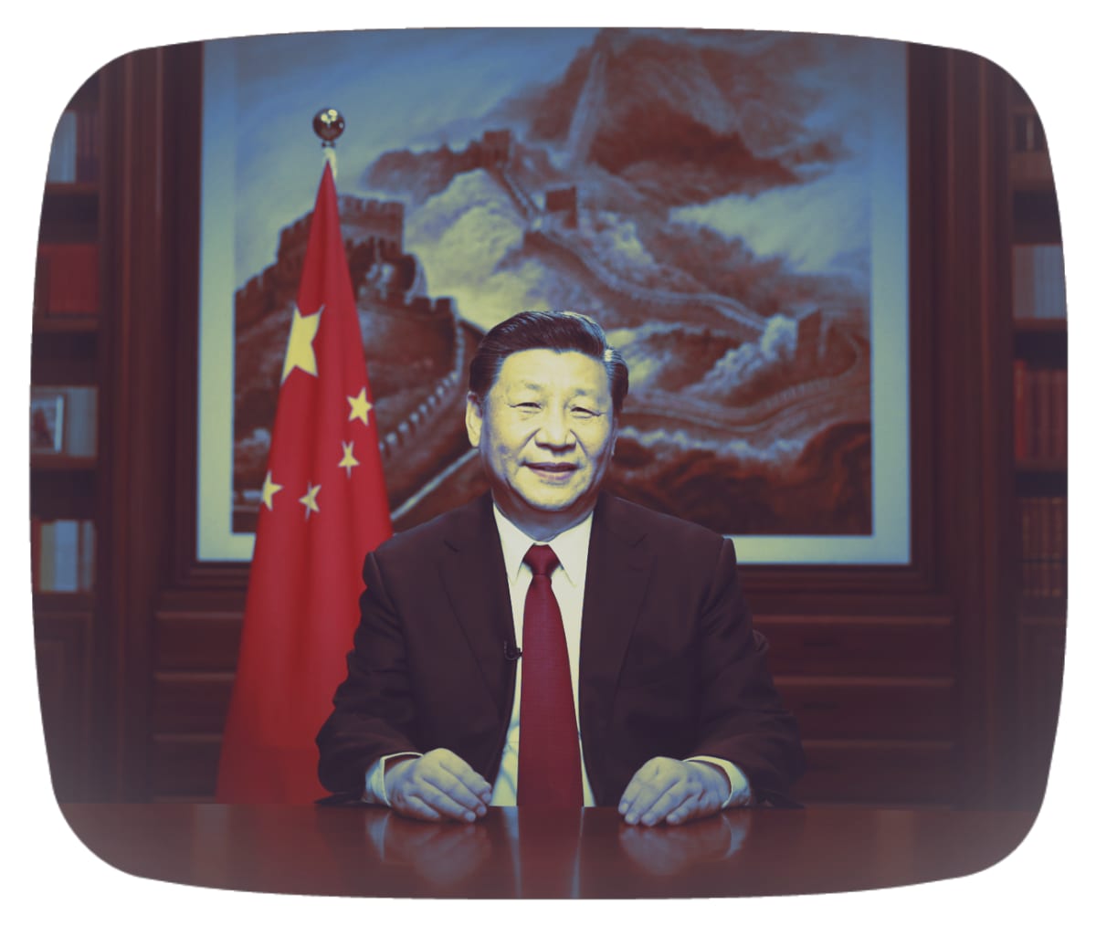 Käsitelty kuva Xi Jinpingistä.