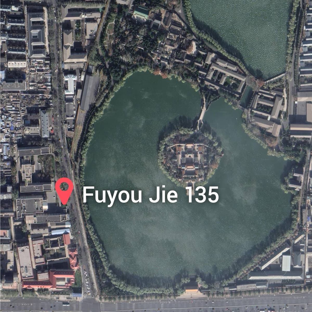 Satelliittikuva Pekingin keskustasta.