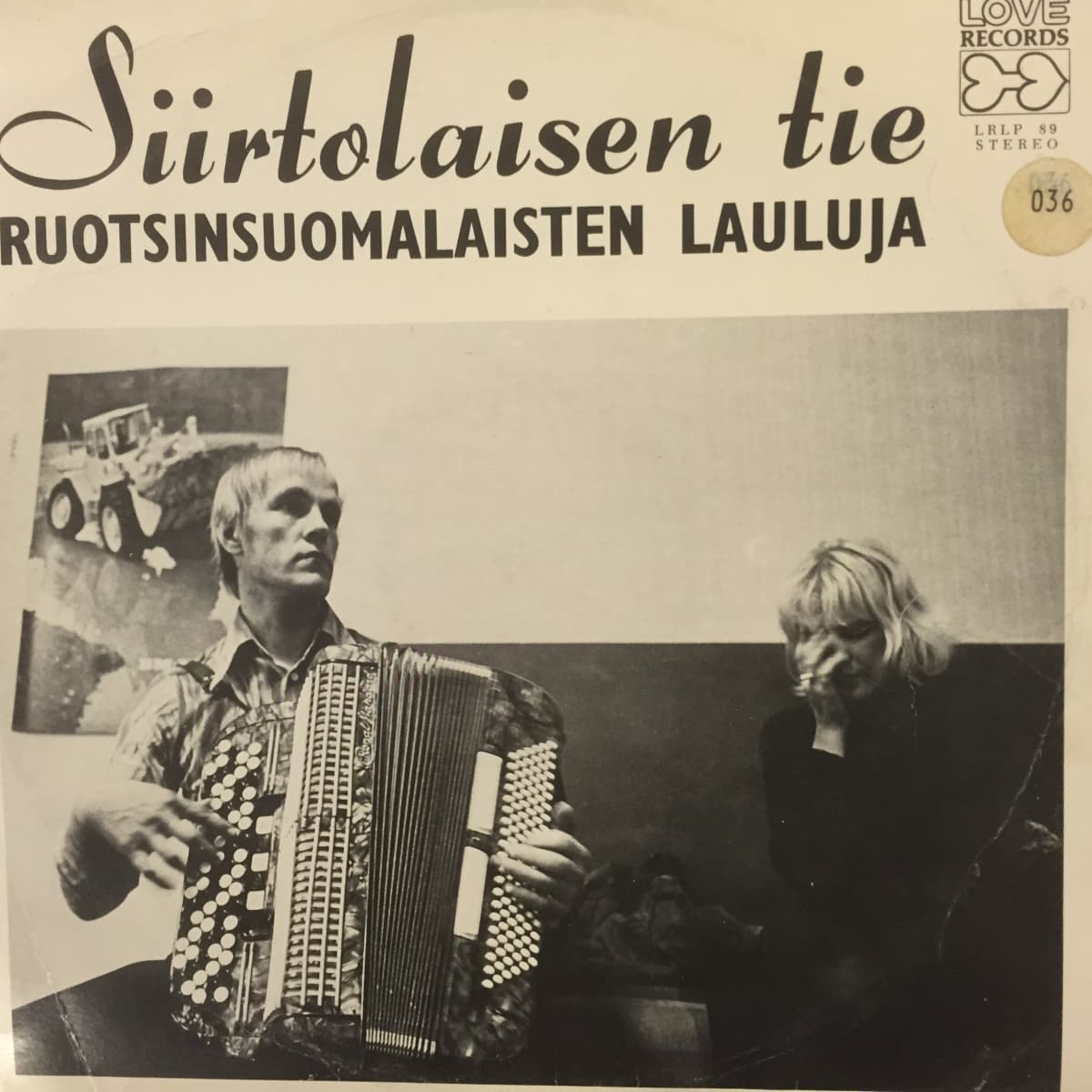 Vuonna 1973 julkaistun lp-levyn Siirtolaisen tie kansi