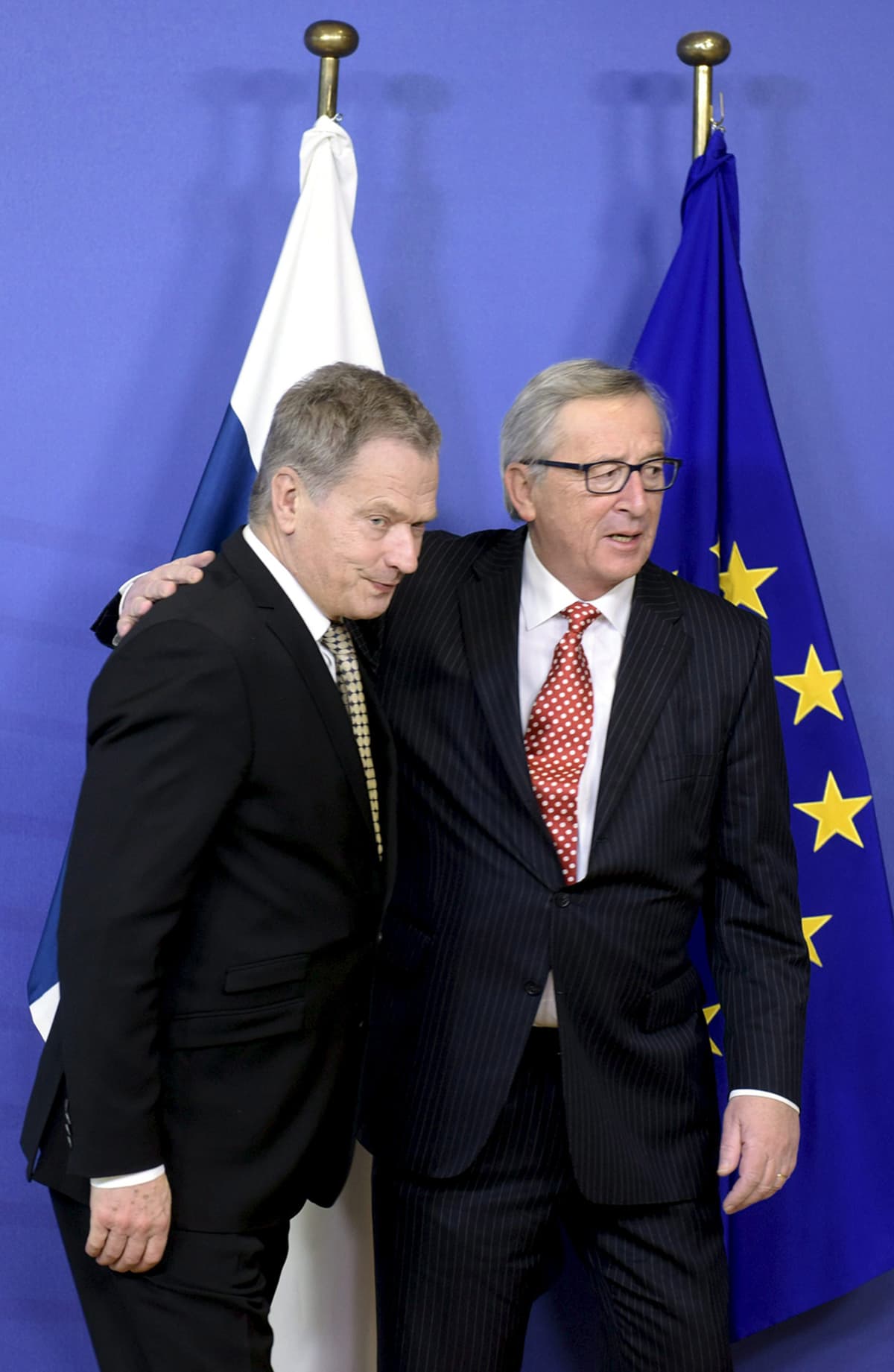 Presidentti Sauli Niinistö ja Euroopan komission puheenjohtaja Jean-Claude Juncker.