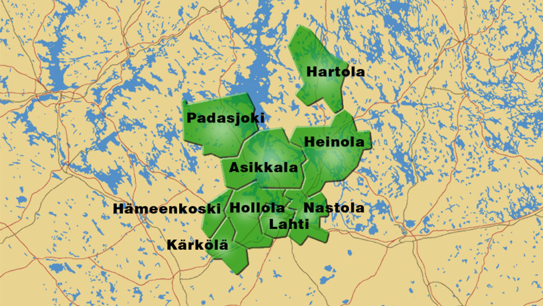 nastolan kunta kartta Jo neljä torjuu, Nastola tahtoo mukaan | Yle Uutiset | yle.fi