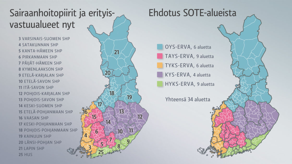suomen sairaanhoitopiirit kartta Hämäläispäättäjät odottavat sotelta laajempia resursseja, mutta  suomen sairaanhoitopiirit kartta