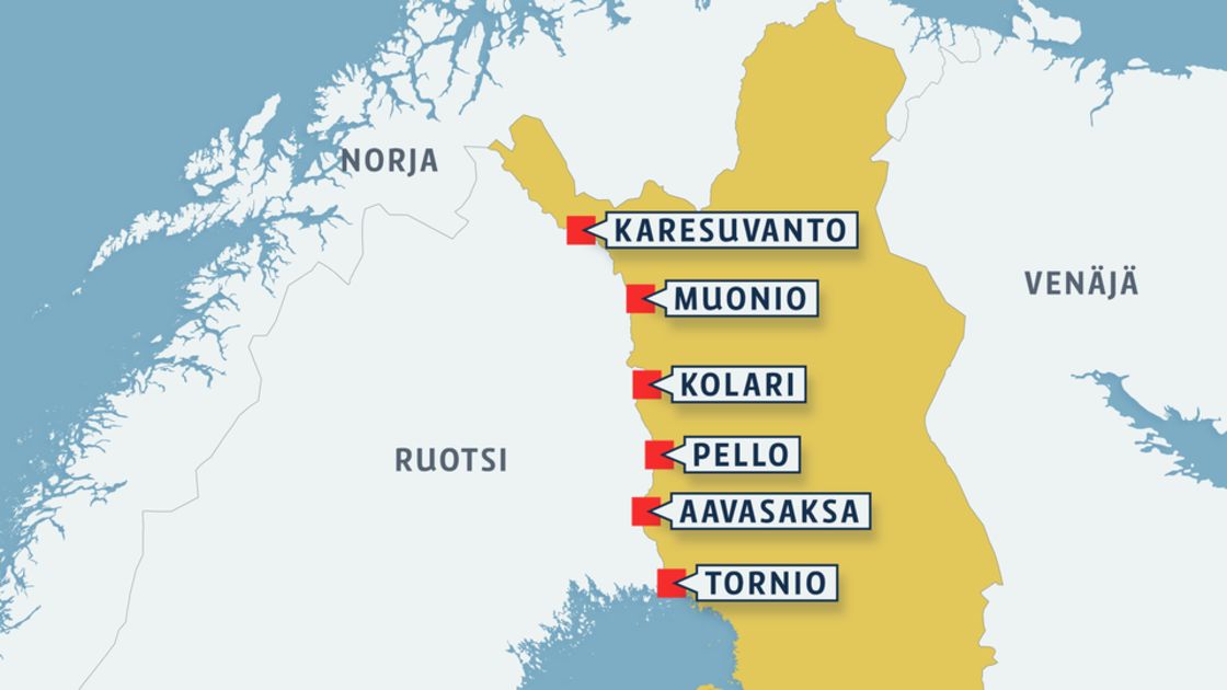 aavasaksa kartta Länsirajalla partioidaan yhä vain satunnaisesti | Yle Uutiset | yle.fi