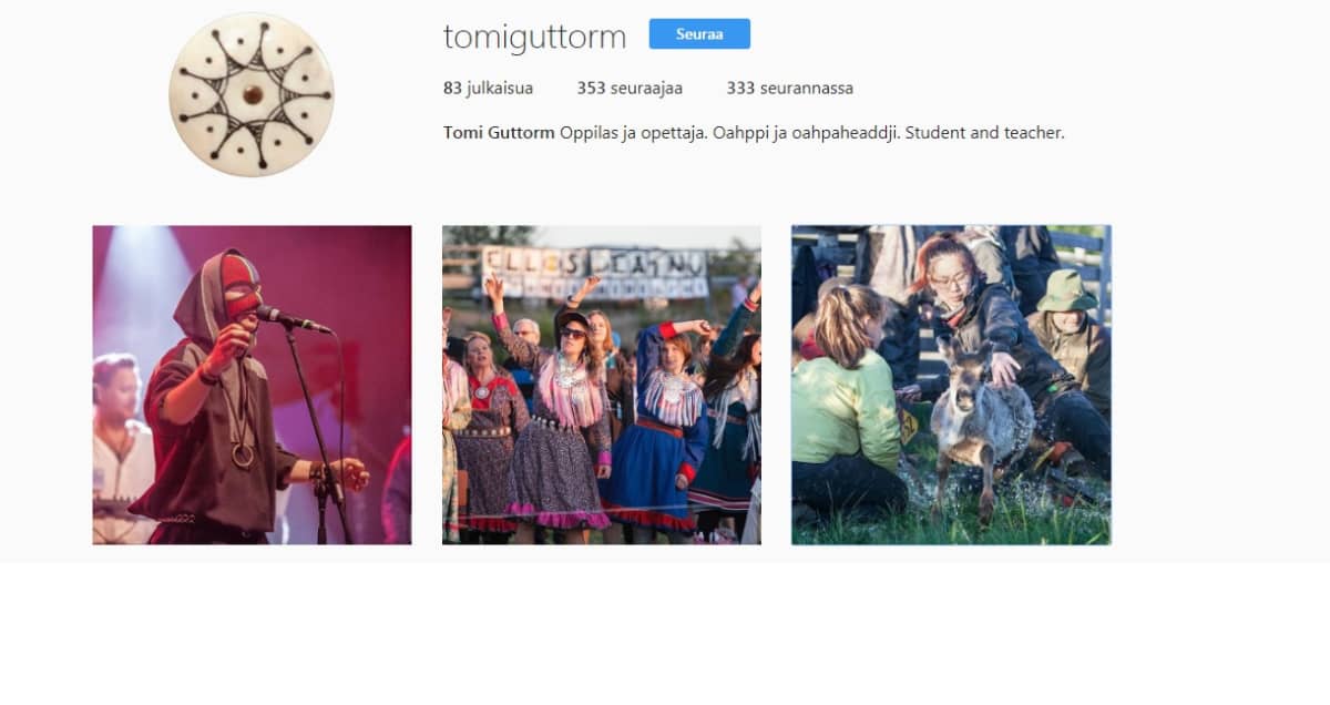 Tomi Guttorma instagram-kontu.