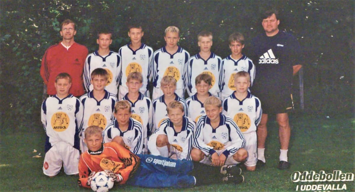 Norrvalla FF:s juniorer på turnering i Sverige 2000.