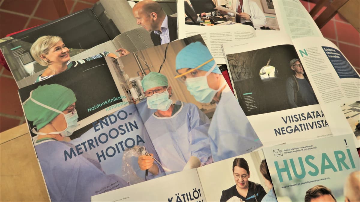 Sairaalavalokuvaajien kuvia käytetään potilastyön lisäksi HUSin viestinnässä esimerkiksi yhteisölehti Husarissa ja Instagramissa. 