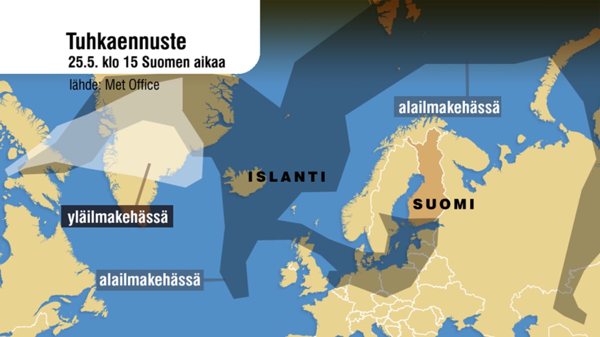 Finavia: Tuhkapilvi ei vaikuta Suomeen - tilanne helpottumassa | Yle Uutiset