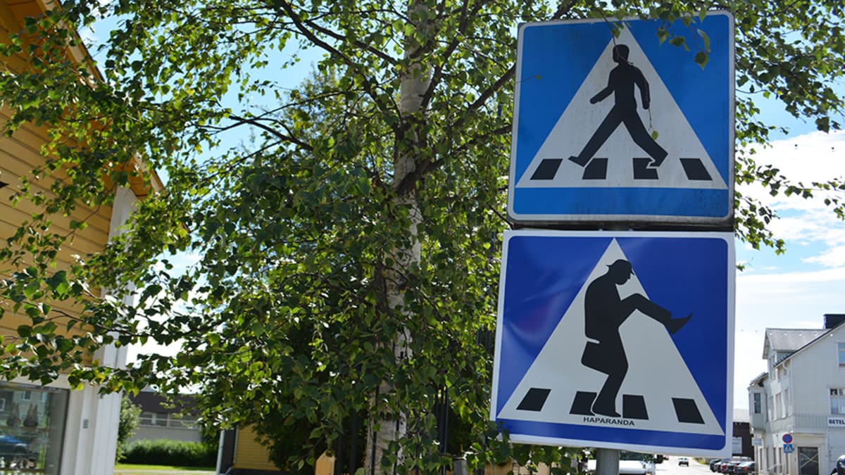 Ruotsalaislehti: Haaparannan humoristiset liikennemerkit pitää poistaa | Yle  Uutiset