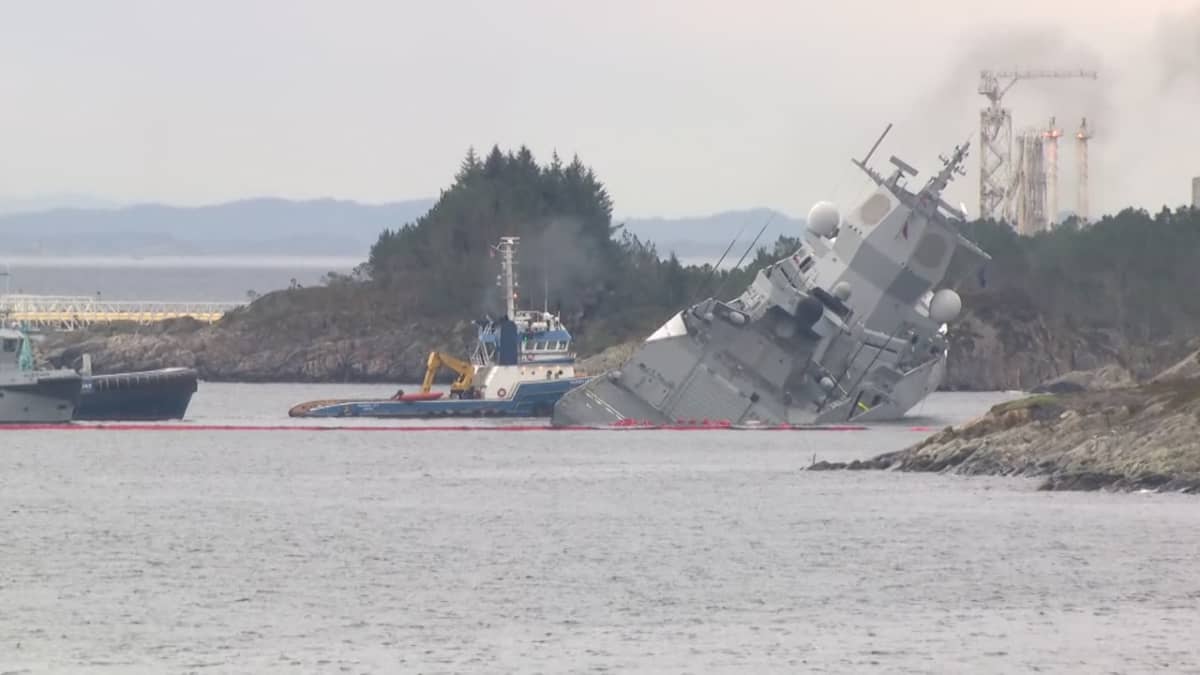 Norjassa sotalaiva ja säiliöalus ovat törmänneet Bergenin pohjoispuolella – kahdeksan loukkaantui