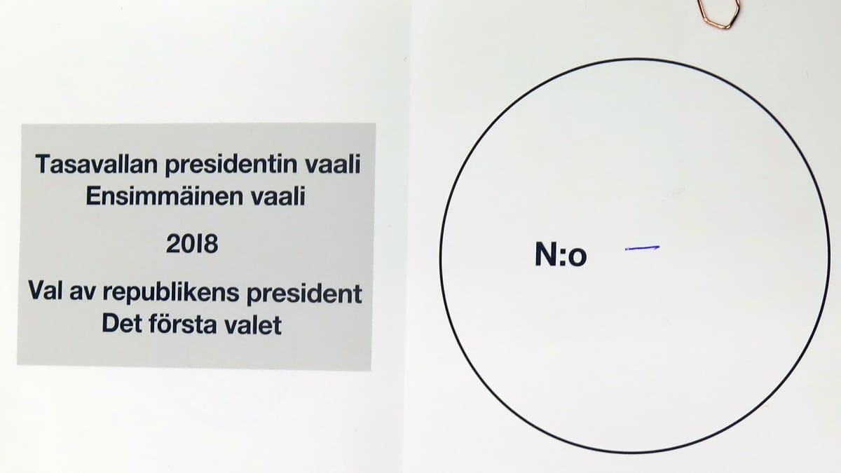 Presidentinvaaleissa hylätty ääni