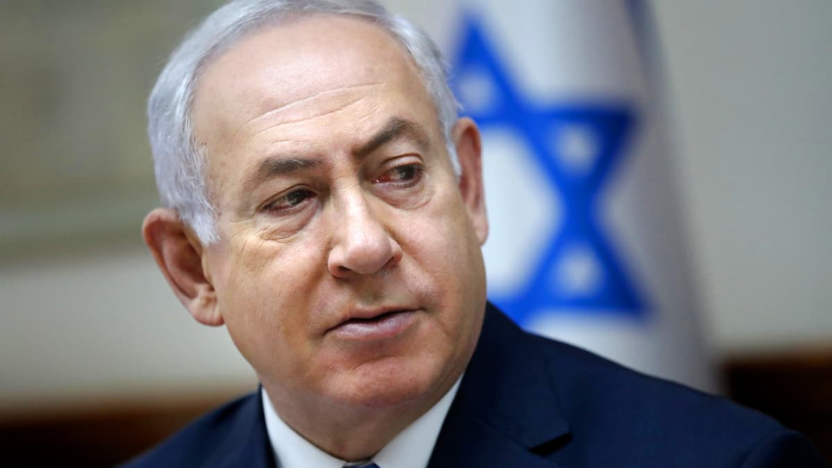 Benjamin Netanjahu, lähikuva.