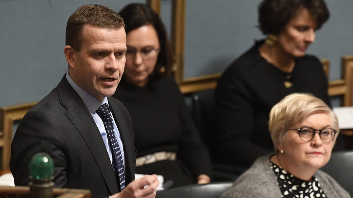 Petteri Orpo eduskunnan kyselytunnilla 8. maaliskuuta.