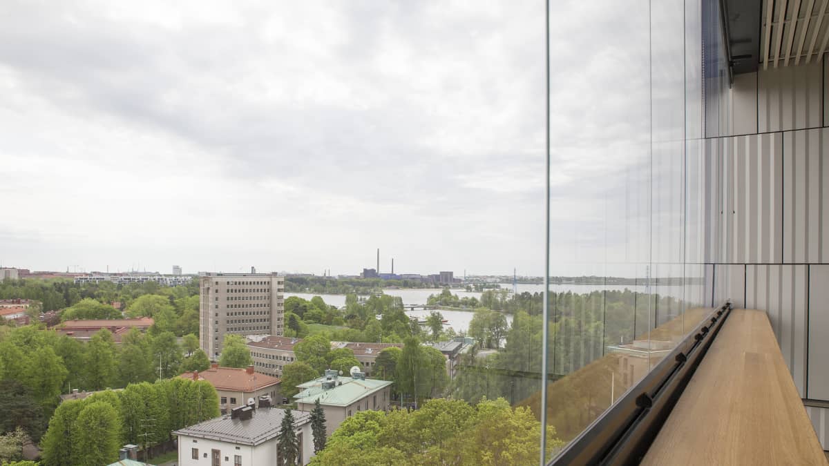Näkymä uuden lastensairaalan kahdeksannesta kerroksesta.