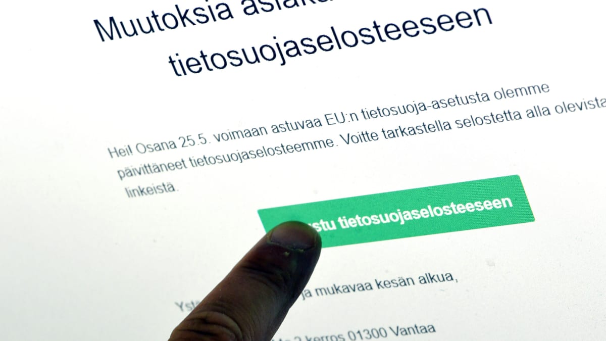 Suomalaiset tuntevat oikeutensa ja ilmoittavat tietosuoja-asioista  ennätystahtia | Yle Uutiset