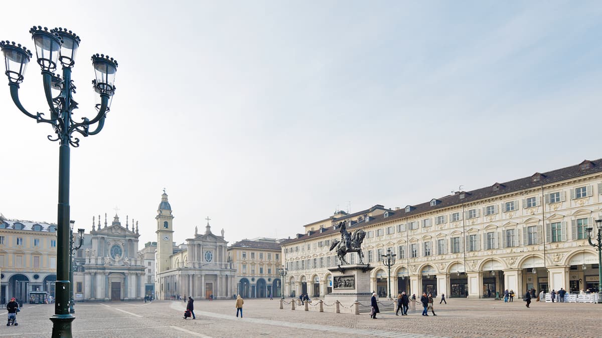 Piazza San Carlo -aukio Torinossa.