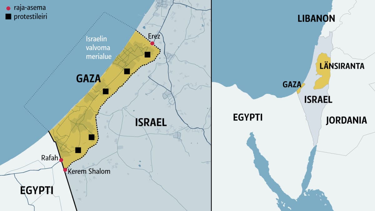Gazan ja Israelin rajalla kuolee jatkuvasti mielenosoittajia – Tiesitkö  tämän konfliktista? | Yle Uutiset