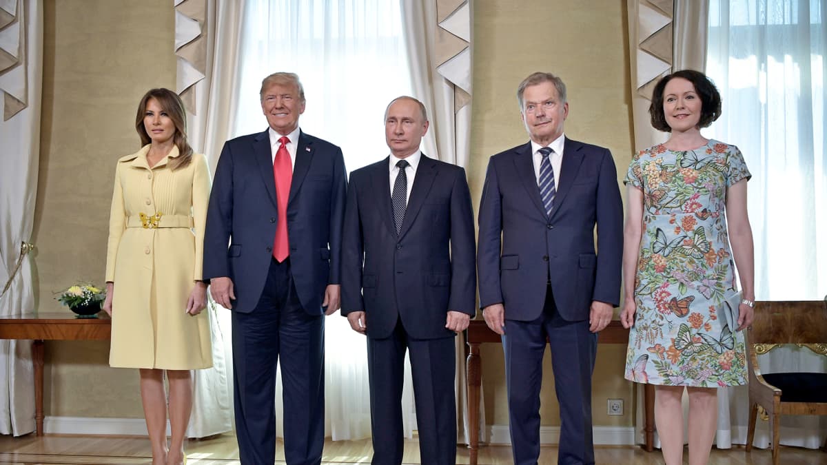 Melania Trump, Donald Trump, Vladimir Putin, Sauli Niinistö ja Jenni Haukio