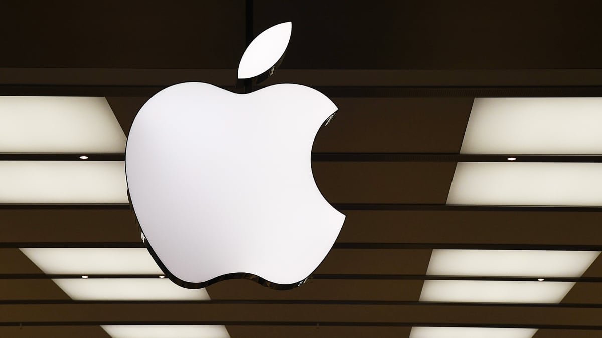 Applen logo katossa.