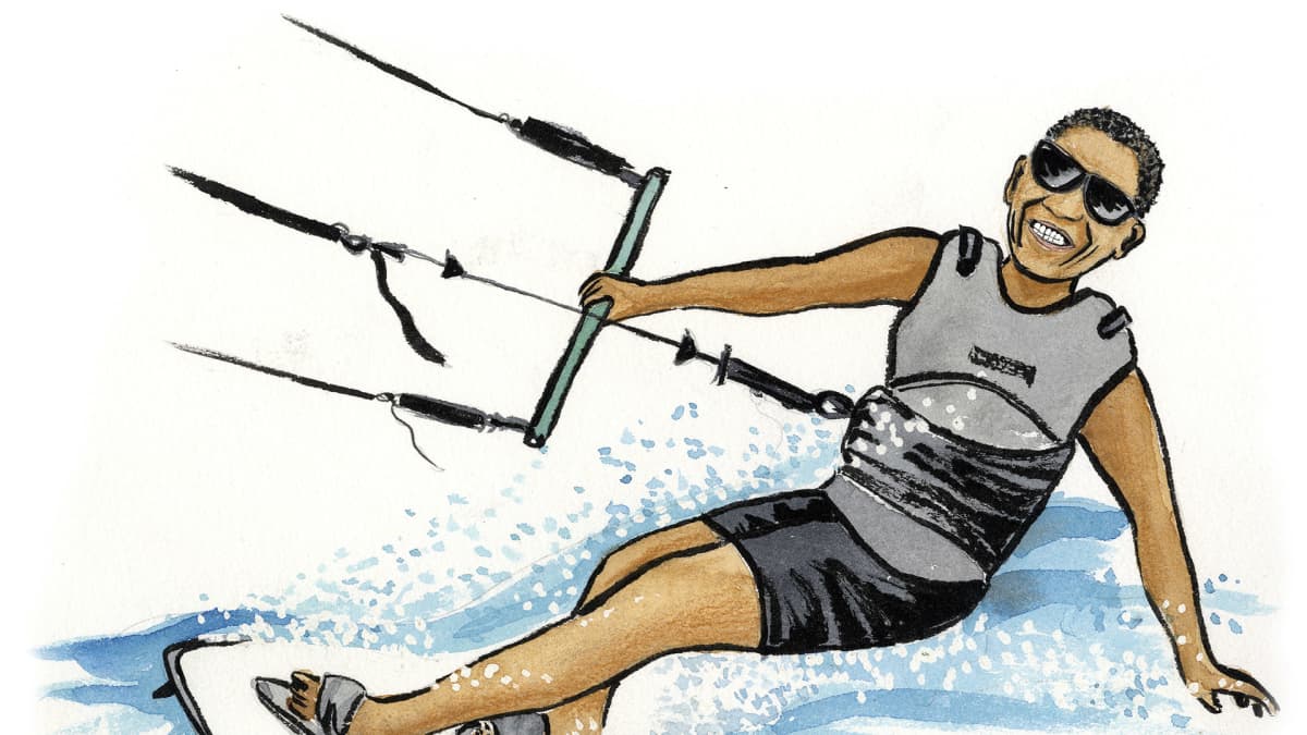 Barack Obama varjosurffaa -piirros