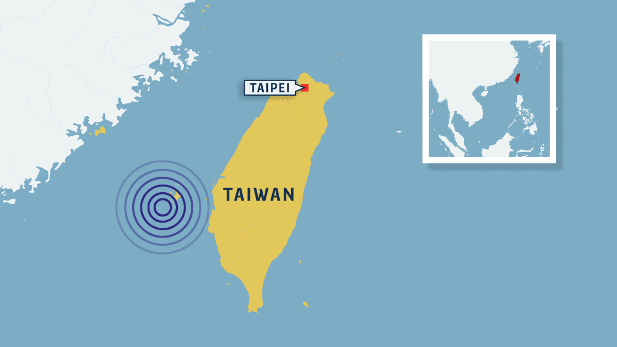 Taiwanin länsirannikolle iski maanjäristys, joka oli voimakkuudeltaan 5,6 –  Maanjäristys tapahtui 13 kilometrin syvyydessä