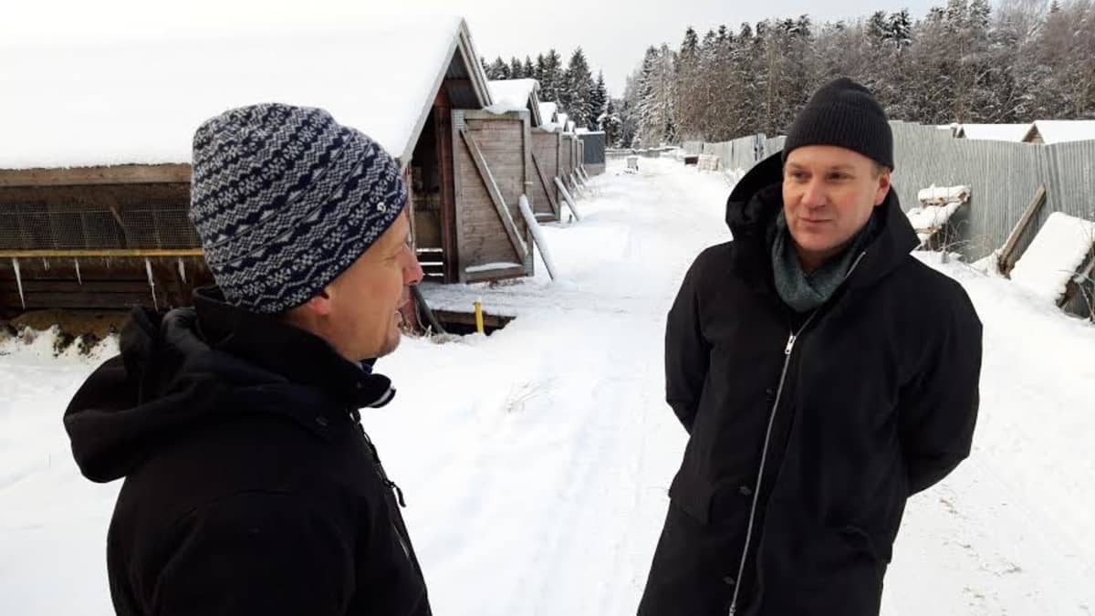 Tarhaaja Rainer Sjöholm ja kaupunginjohtaja Mats Brandt