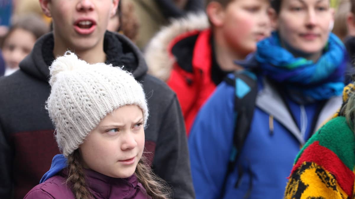 Greta Thunberg osallistui ilmastomarssille Hampurissa maaliskuun alussa.