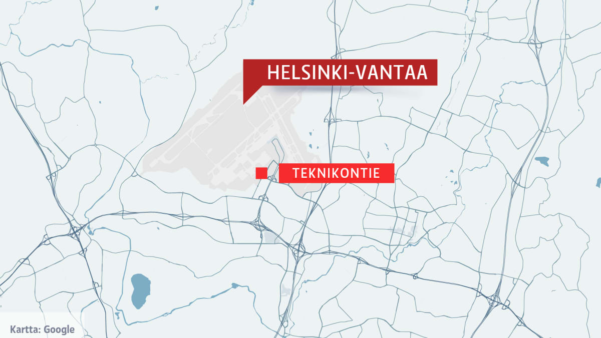 Kaksi loukkaantui vakavasti autoturmassa Helsinki-Vantaan lentokentän  vieressä | Yle Uutiset