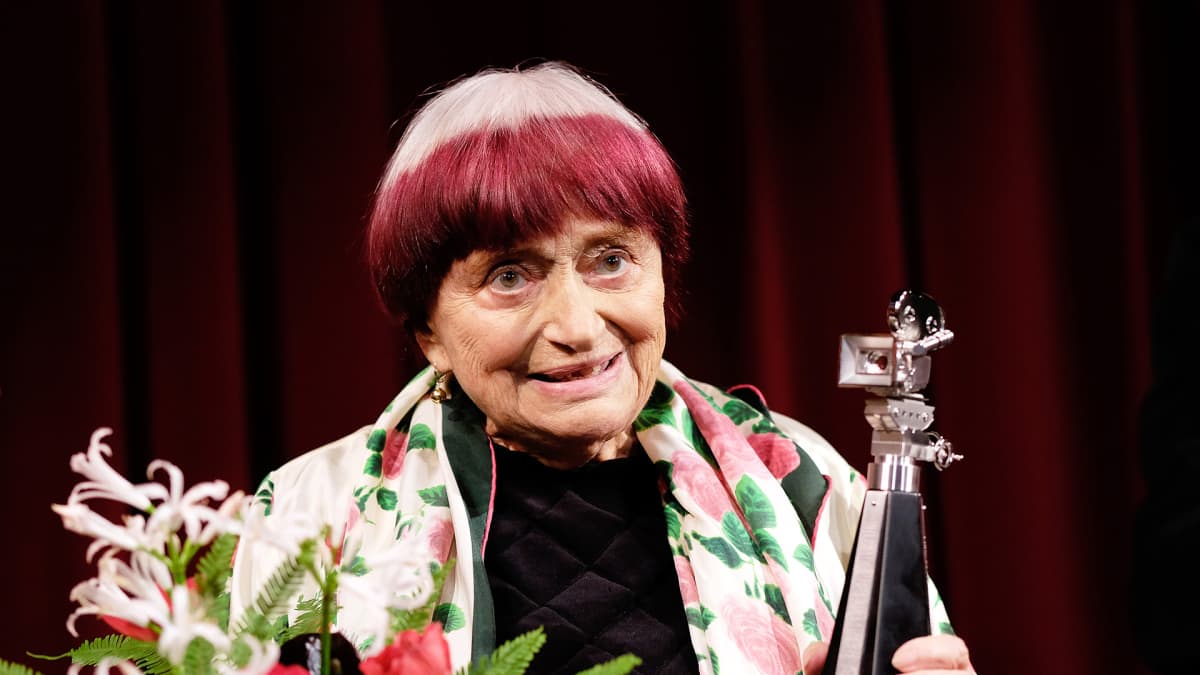 Agnes Varda Berliininelokuvajuhlilla helmikuussa 2019.