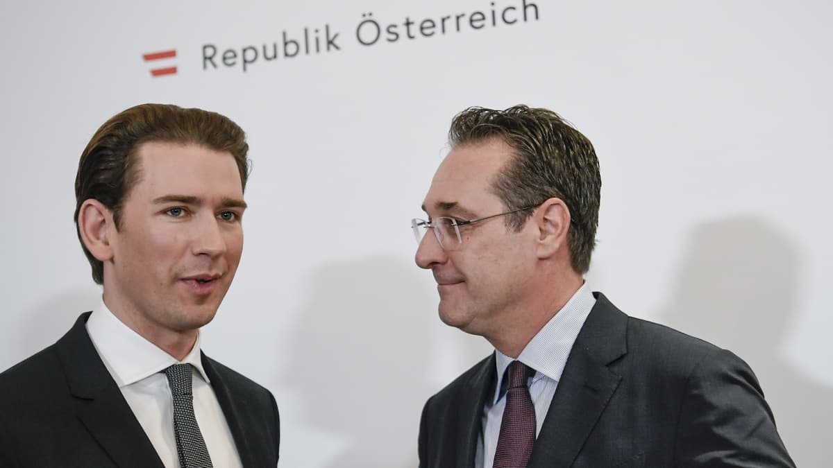  Liittokansleri Sebastian Kurz ja varaliittokansleri Heinz-Christian Strache.