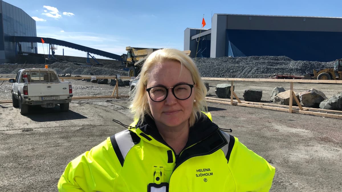 Kaunis Iron Ab:n Kaunisvaaran kaivoksen tiedottaja Helena Sjöholm.