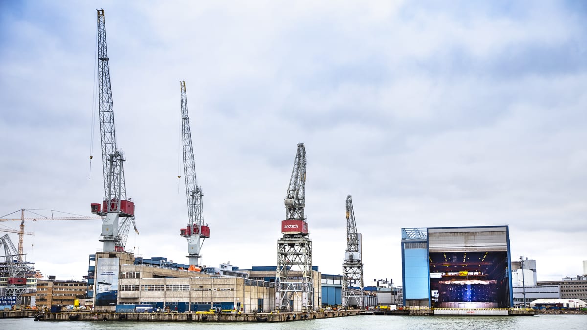 Arctechin telakka Heslingin Hietalahdessa.