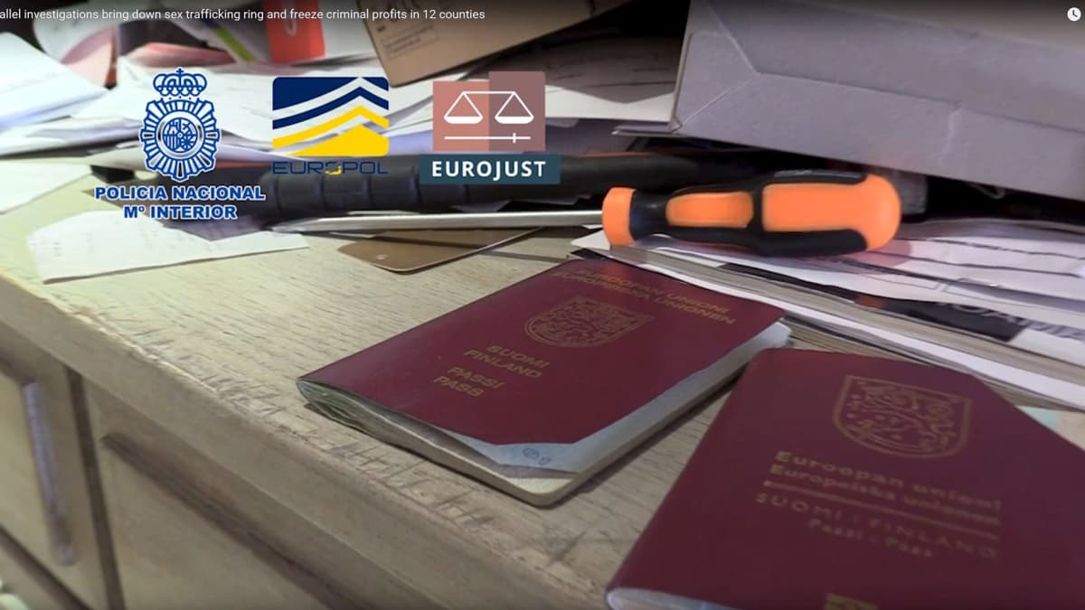  Pysäytyskuva Europolin 10. heinäkuuta 2019 julkistamasta videosta.
